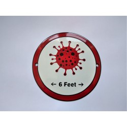 Weatherproof Coronavirus Enamel Shield / Sign 15 cm