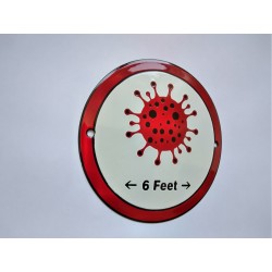 Weatherproof Coronavirus Enamel Shield / Sign 15 cm